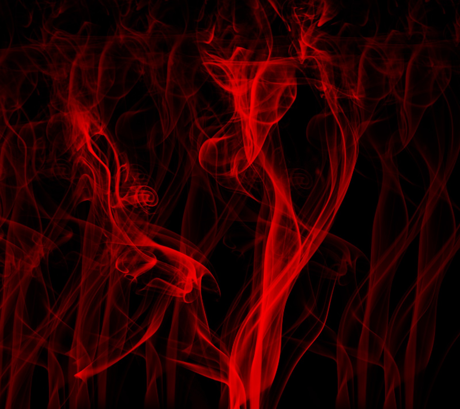 A close up of a red smoke swirl on a black background (abstract, crazy, design, illustration)