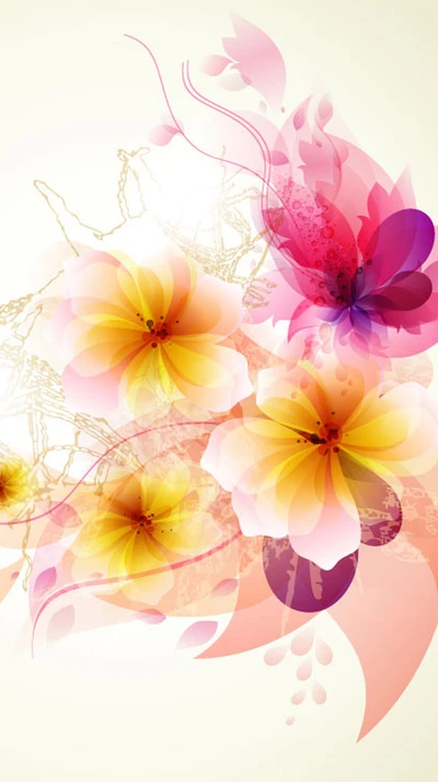 abstract, flower, flowers