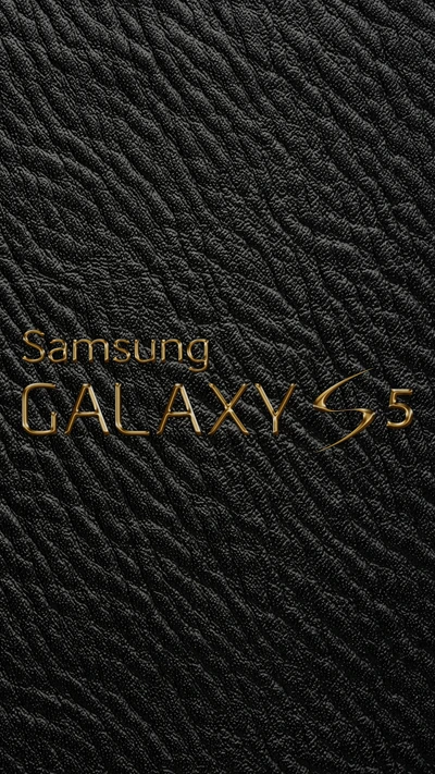 Samsung Galaxy S5 : Cuir noir avec accents dorés