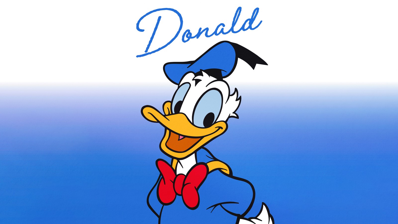 Скачать обои дональд дака, donald duck, мультфильм, синий фон, 5k