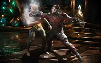 Confrontation épique des héros : affrontement riche en action dans Injustice 2