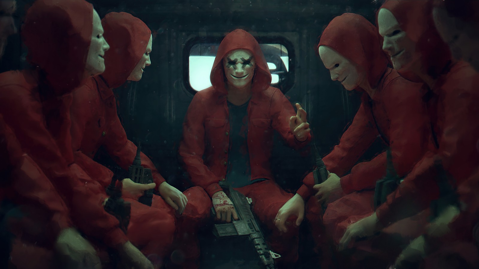 Baixar papel de parede la casa de papel, money heist, netflix, série de televisão, arte