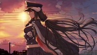 anime mädchen, azur lane, videospiel, mikasa, anime