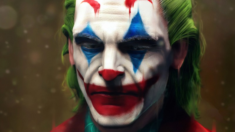 Близкий план человека с клоунским макияжем (джокер 2019, joker 2019, фильм, джокер, joker)