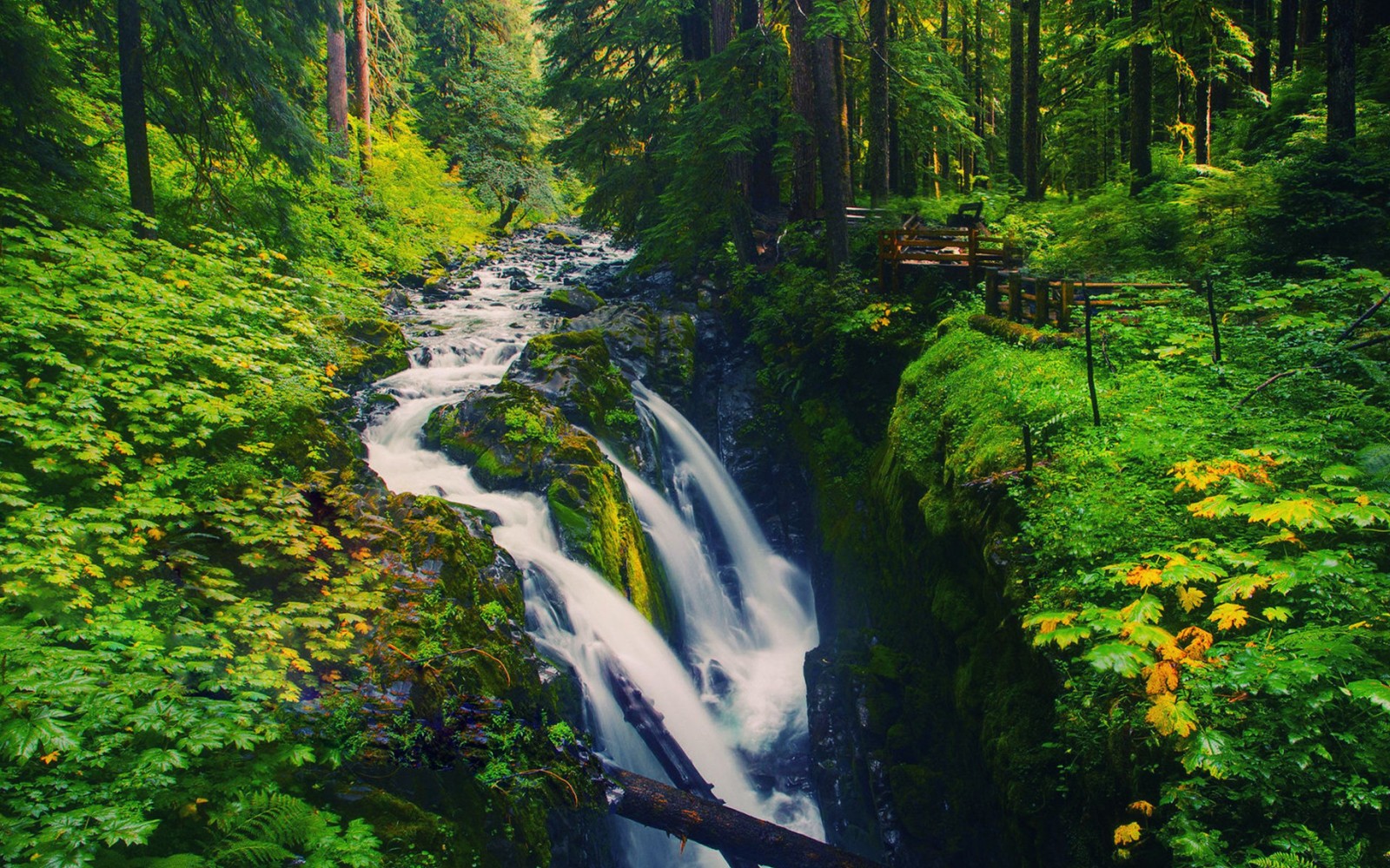 Lade wasserfall, park, nationalpark, gewässer, natur Hintergrund herunter