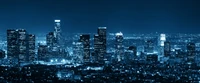 Horizonte noturno de Los Angeles: Uma deslumbrante metrópole urbana