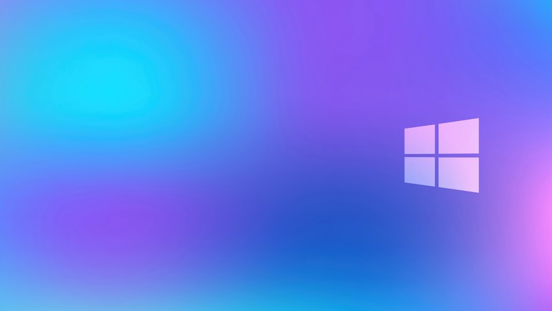 Размытое изображение логотипа windows на синем и фиолетовом фоне (windows 10x, окна, логотип, ос, os)