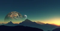 terra, planeta, natureza, lua, atmosfera