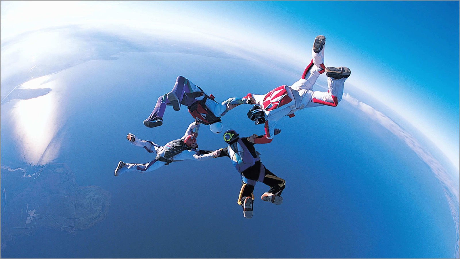 extreme sport, parachuting, air sports, jumping, fun wallpaper