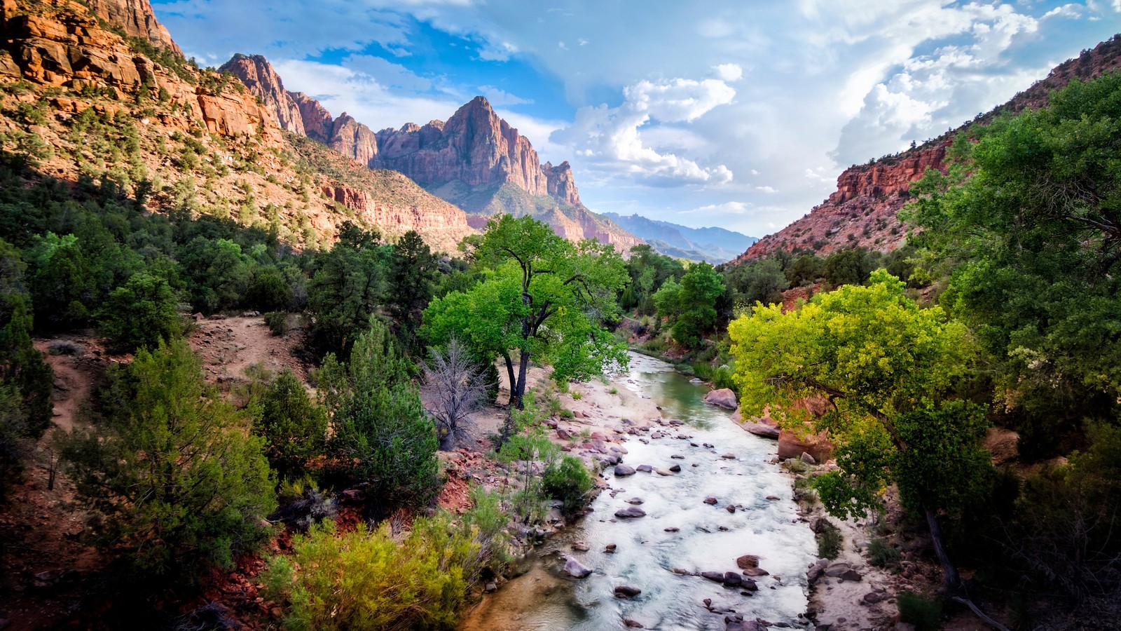 Lade zion nationalpark, zion national park, natur, gebirgige landformen, wildnis Hintergrund herunter