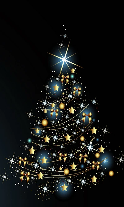 abstract vector, christmas tree