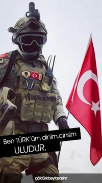 gokturkbeytasarim, turke, türkischer soldat, türkische fahne, türkische wand