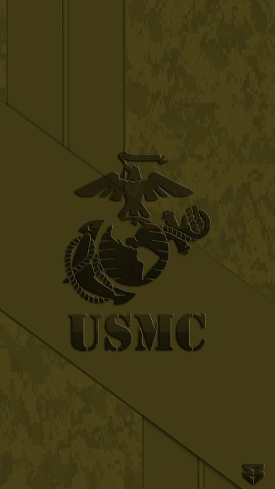 Papel de parede camuflado do USMC com o emblema do Corpo de Fuzileiros Navais