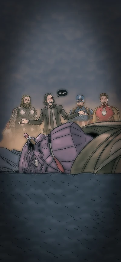 Vengadores, ¡reúnanse!: Encuentro inesperado con Thanos