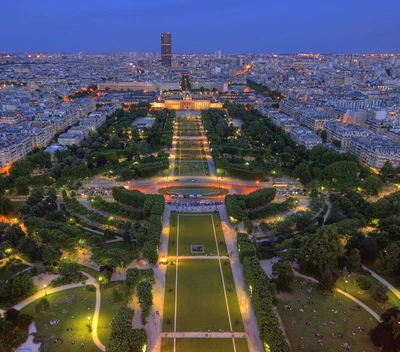 france, lumières, paysage nocturne, paris