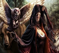 Enchantress of Shadows: A Dark Demon with a Guardian Owl