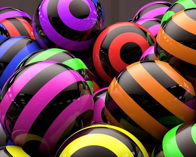 3d, abstract, ball, balls, circles