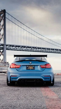 bleu, bmw, voiture, coupé, f82