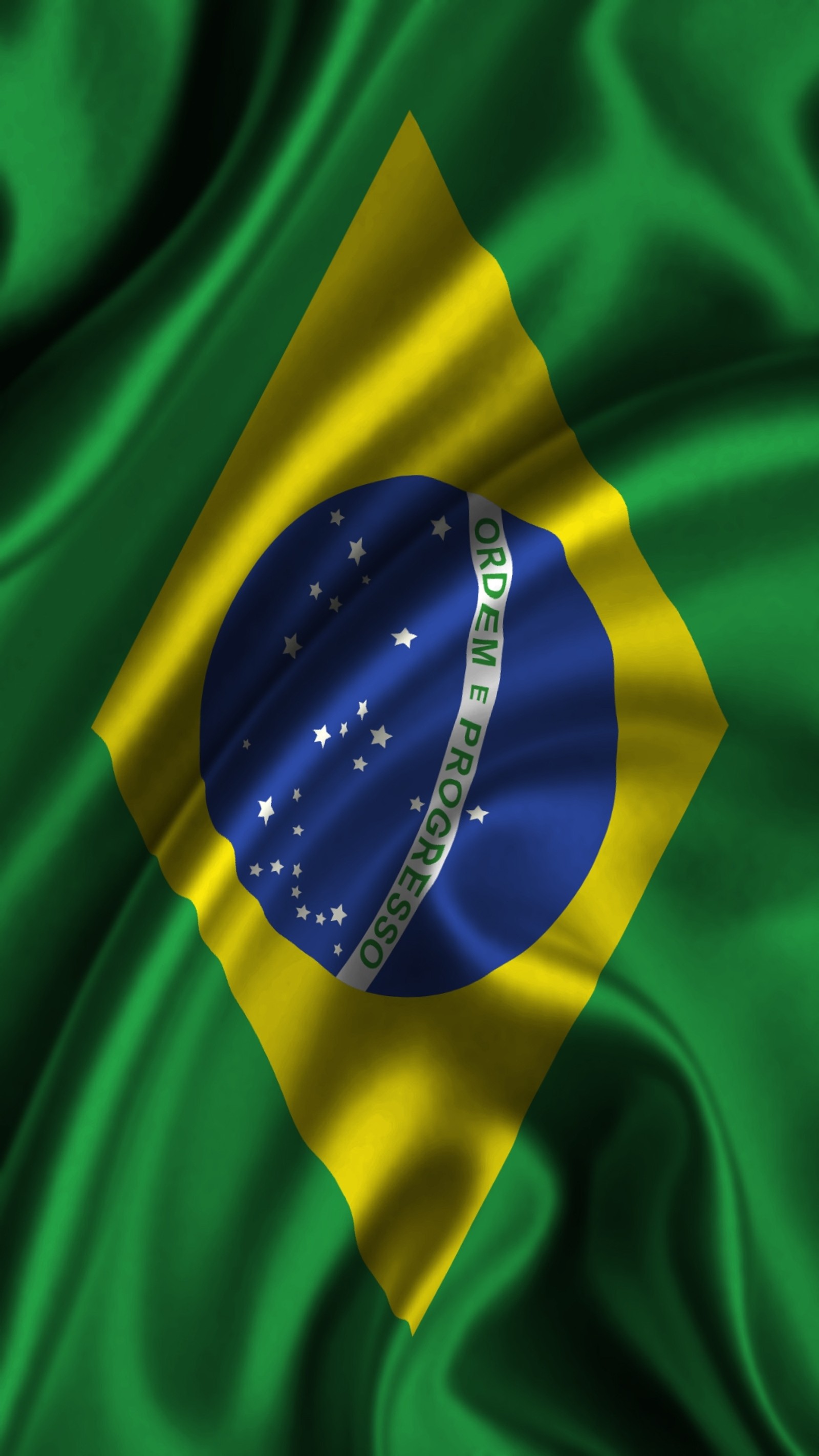 Um close de uma bandeira do brasil em um fundo verde e amarelo. (brasil, cor, bandeira)