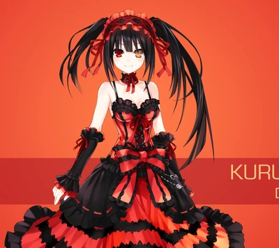 anime, date a live, mädchen, tokisaki kurumi