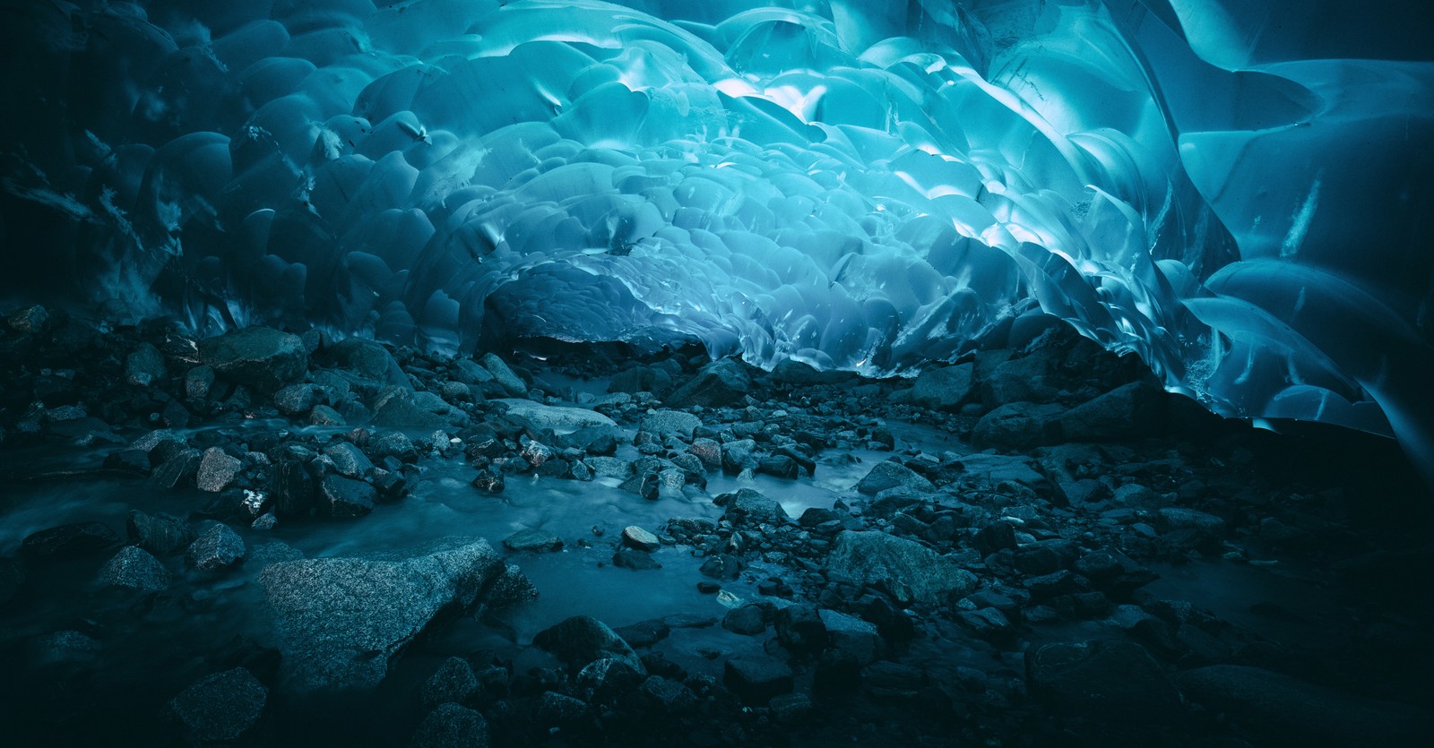 Descargar fondo de pantalla ice caves, frozen, glaciar, mendenhall glacier, subacuático