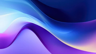 Ondas azuis dinâmicas: papel de parede abstrato 4K