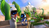 astro bot, video game wallpaper