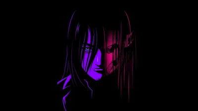 Eren Yeager in vibrant neon hues against a dark backdrop, capturing the essence of aesthetic anime from Attack on Titan.