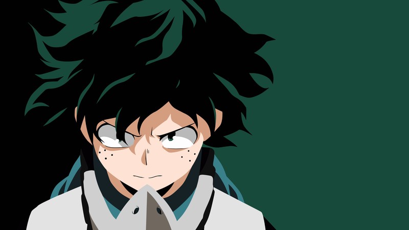 Крупный план человека в галстуке и рубашке (изуку мидория, izuku midoriya, deku, минималистичный, минимализм)