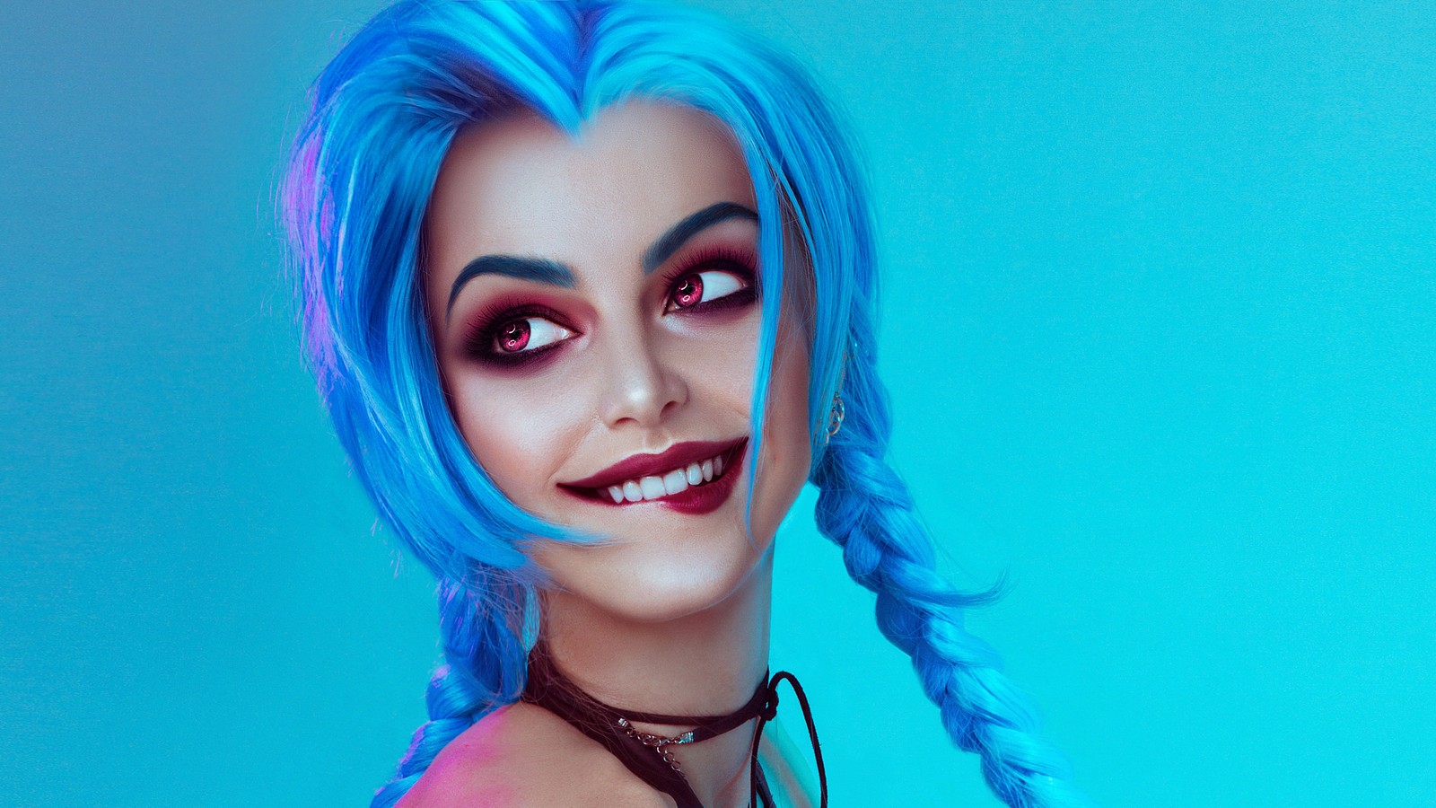 Скачать обои джинкс, jinx, косплей, cosplay, девочки