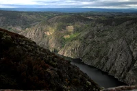 fiordo, tierras altas, montaña, acantilado, escarpe