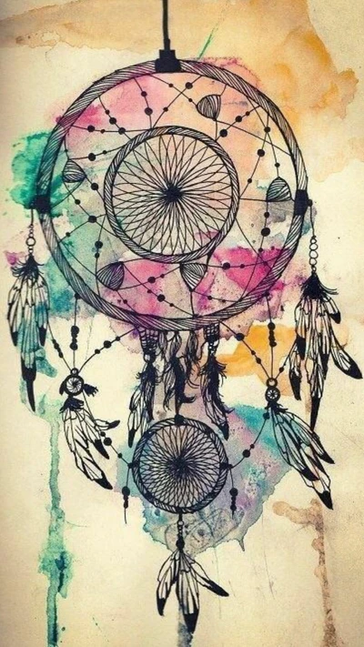 abstract, bohemian, boho, dream catcher, native american