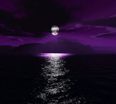 hd, lune, nature, violet