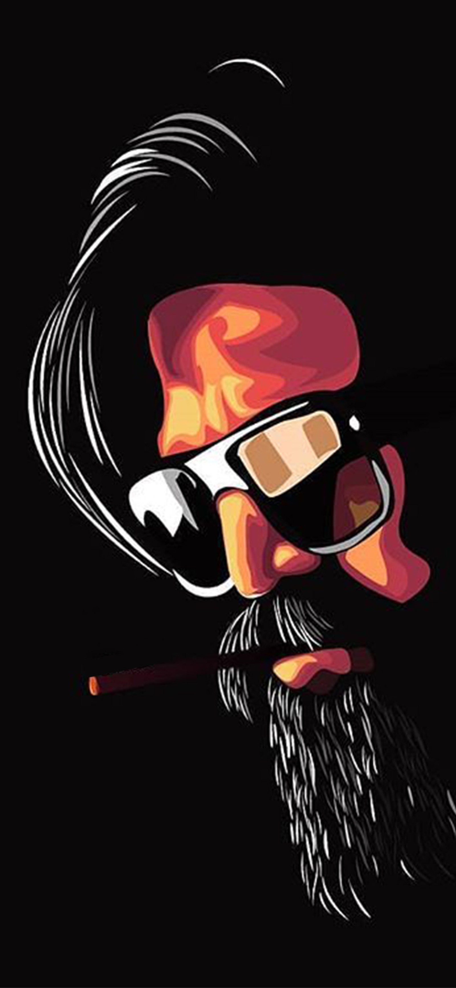 A man with a beard and sunglasses smoking a cigarette (2020, bhai, bollywood, don, ipad)