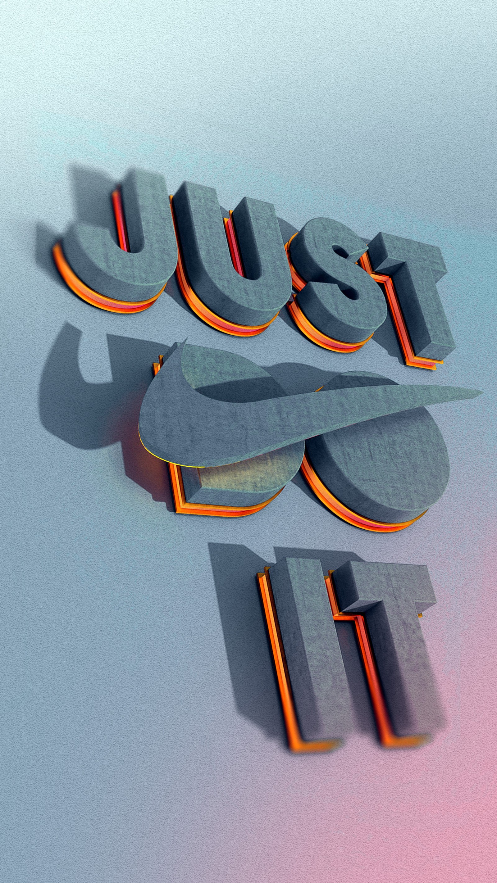 There is a 3d rendering of a just cut sign on a table (brands, do, it, just, logo)