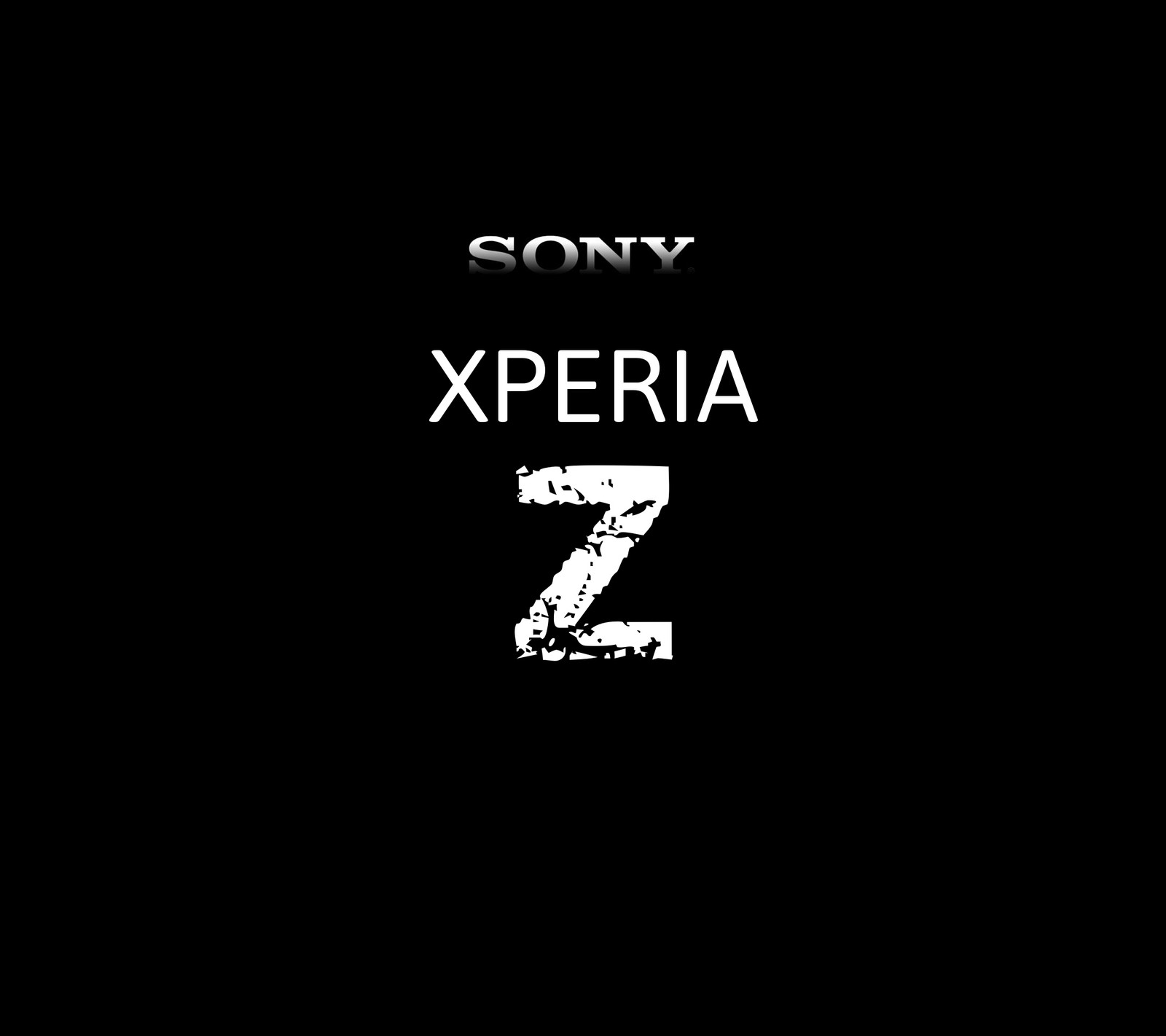 Логотип sony xperia z на черном фоне (hd, мобильный, sony, обои, xperia)