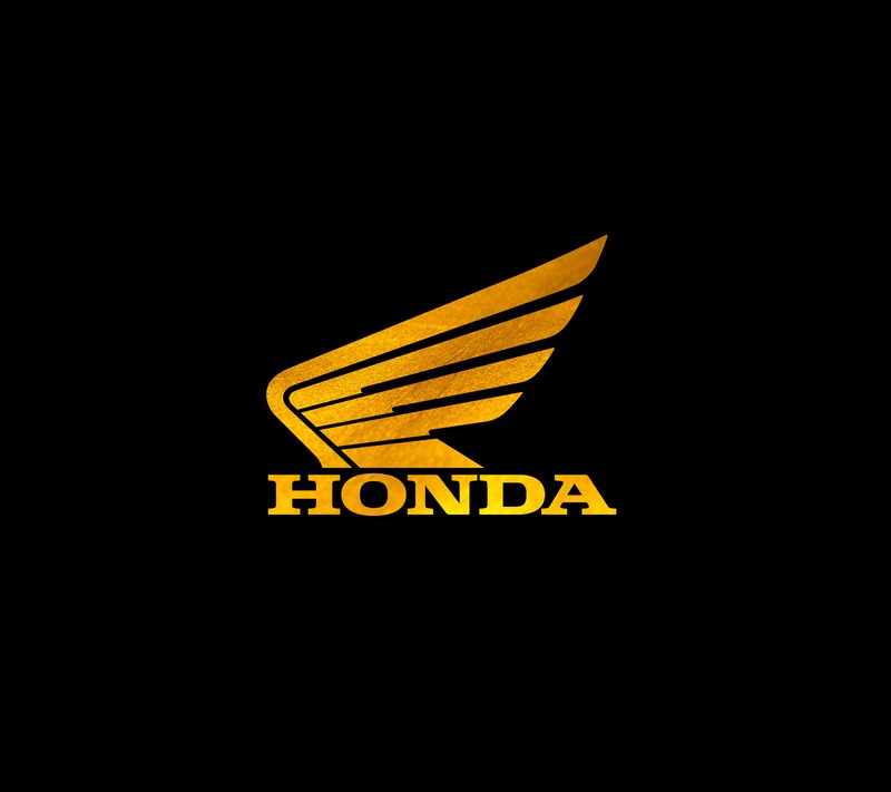 Черный фон с золотым логотипом honda на нем (чёрный, крутой, доктор, dr, золото)