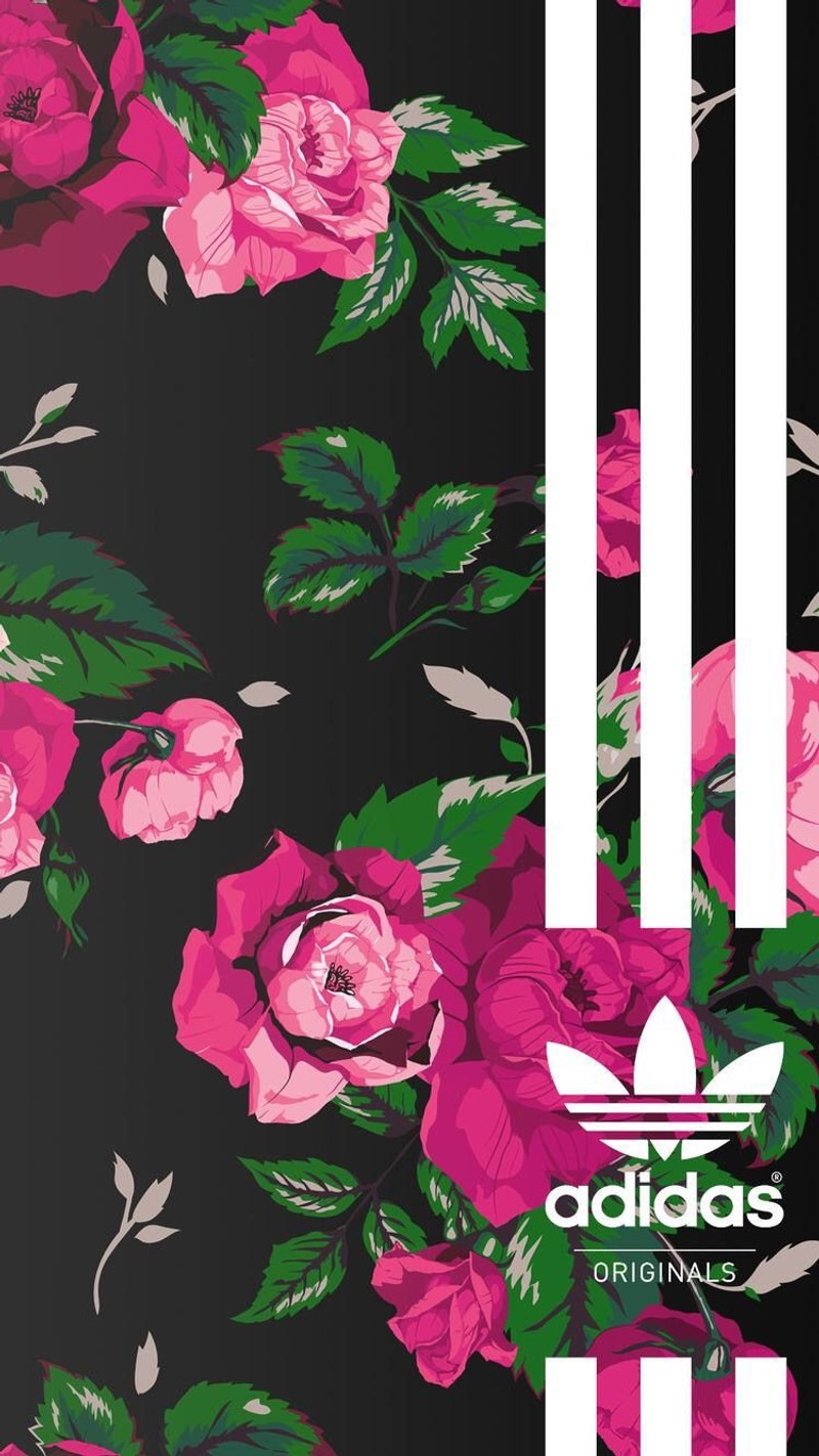 Обои iphone adidas originals с розой. (милый, розы)