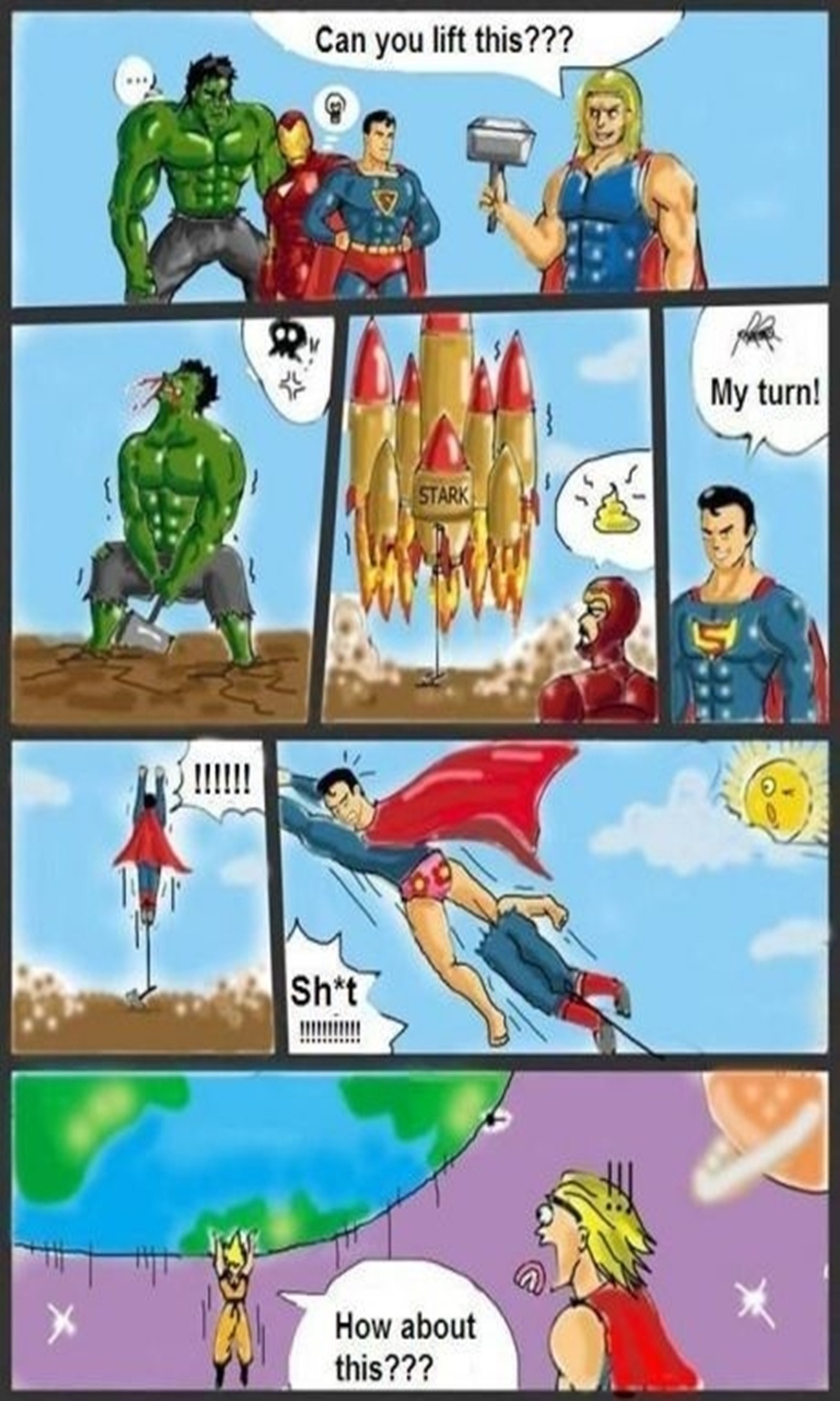 comedy, funnymy, hulk, iron man, superman wallpaper