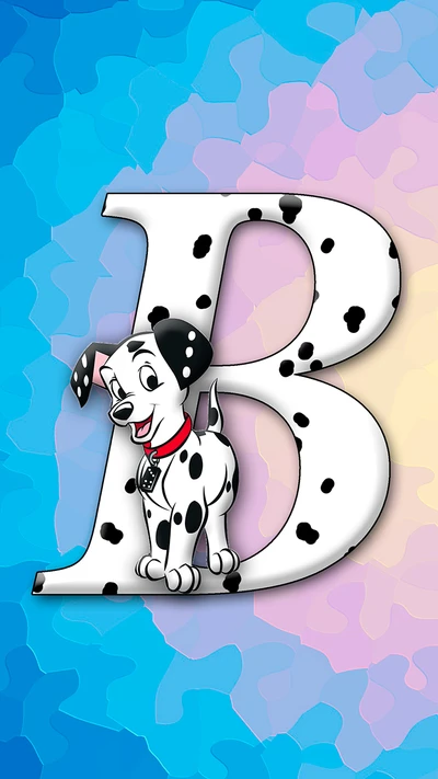 alphabet, mignon, dalmatien, chien, lettre