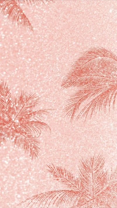 rose gold, palm trees