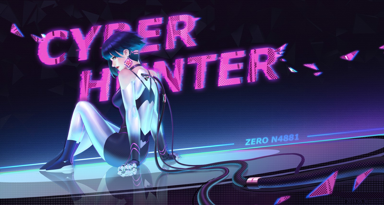 Cyber hunter zero wallpaper by zero - man (purple, entertainment, music, visual effect lighting, performing arts)