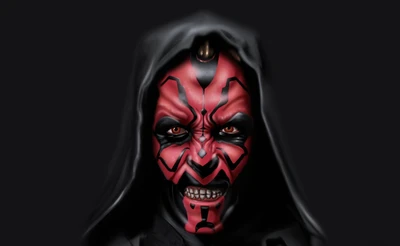 Darth Maul : Le super-vilain Sith iconique en détail frappant.