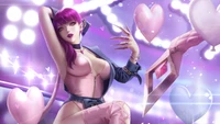 kda, evelynn, lol, league of legends, video game wallpaper