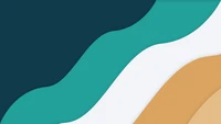 Fluid Waves of Teal and Turquoise in Graphic Design