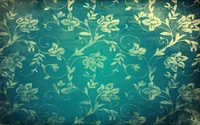 Padrão floral em tons de turquesa e teal