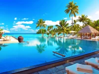 resort, swimming pool, vacation, caribbean, resort town wallpaper