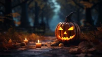 jack o lantern, pumpkin, halloween, holiday wallpaper