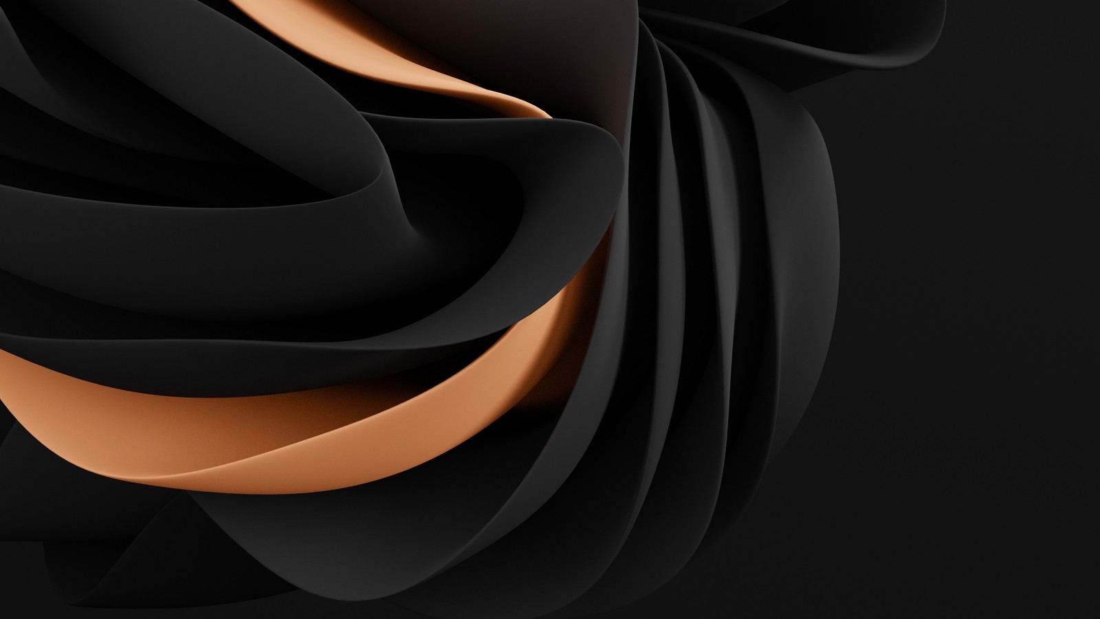 A close up of a black and orange abstract background (black abstract, dark background, 3d render, abstract, blackdark)