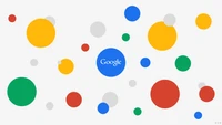 Colorful Circles and Google Logo in Playful Graphic Design